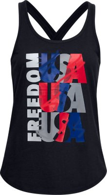 White //Steel Under Armour Women/'s UA HeatGear Freedom USA Olympic Tank